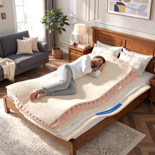 Sunvega King Size Cooling Gel Memory Foam Hybrid Mattress with Pocket Springs for Medium Firmness