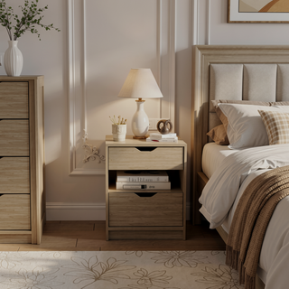Sunvega White 5 Drawer Tall Dresser with Pull Out System Compact Size