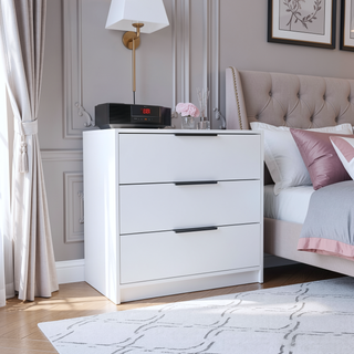 Sunvega Superior Top Light Gray Dresser with 3 Large Storage Drawers
