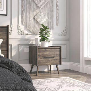 Sunvega Wall Mounted Nightstand with Drawer for Bedroom or Living Room