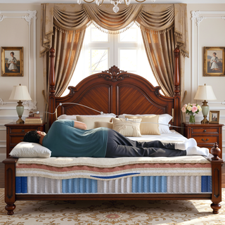 Sunvega King Size Cooling Gel Memory Foam Hybrid Mattress with Pocket Springs for Medium Firmness