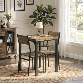 Sunvega 3-Piece Dining Table Set for Two with Space Saving Stools