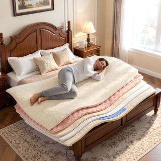 Sunvega King Size Cooling Gel Memory Foam Hybrid Mattress with Pocket Springs for Medium Firmness