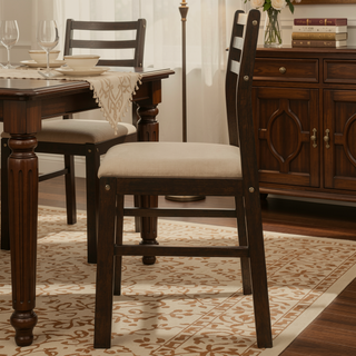 Sunvega Cappuccino and Tan 3-Piece Dining Set with Drop Leaf Table and Two Chairs
