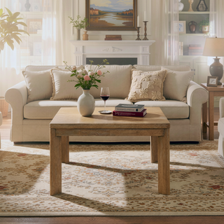 Sunvega Light Brown Contemporary Dining Table with Leaf Easy to Assemble