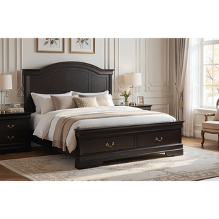 Sunvega Black Traditional Dresser with Spacious Drawers for Bedroom Organization