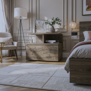 Sunvega Floating Nightstand with 2-Tier Shelf and Spacious Drawer for Easy Storage