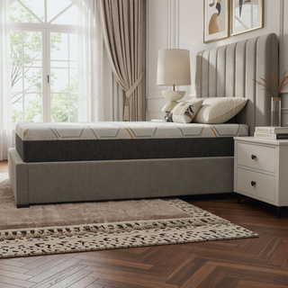 Sunvega 12" Copper Gel Cooling Memory Foam Mattress with Edge Support and Air Grid Base