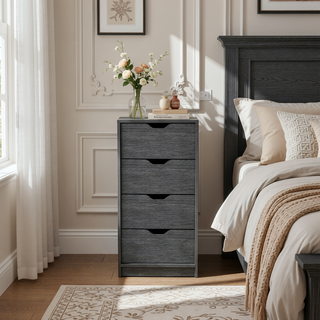 Sunvega Dillon 5 Narrow Drawer Dresser Tall Chest of Drawers with Pull Out Mechanism
