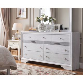 Sunvega Modern Black Nightstand with Hidden Jewelry Drawer and Nickel Knob