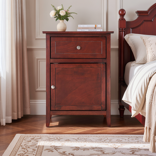 Sunvega Bright Yellow Fully Assembled Nightstand with Drawer for Small Spaces