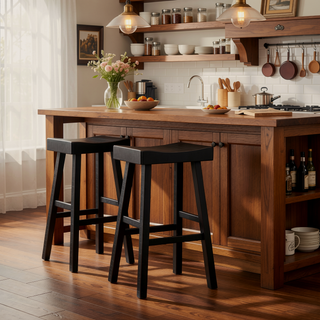 Sunvega 4-Piece Counter Height Dining Set with Table and 3 Stools in White and Coffee