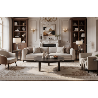 Sunvega Transitional Gray 5-Piece Counter Height Dining Set with Round Table