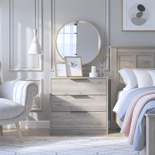 Sunvega Superior Top Light Gray Dresser with 3 Large Storage Drawers