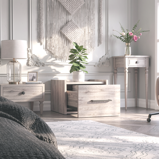 Sunvega Wall Mounted Nightstand with Drawer for Bedroom or Living Room