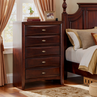 Sunvega Ireland Espresso Finish Dresser with Eight Spacious Durable Wood Drawers