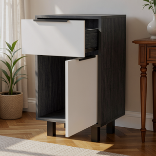 Sunvega Luxor Z Nightstand with One Cabinet and Drawer Superior Top