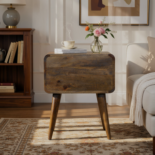 Sunvega Timeless Elegance Functional and Stylish 2-Drawer Nightstand with Nordic Legs