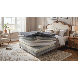 Sunvega Hybrid Core 14" Pocket Spring Memory Foam Mattress with Waterfall Ticking Cover