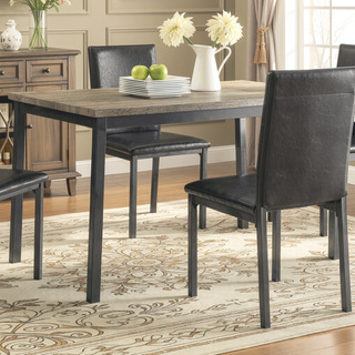 Sunvega Durable Powder Coated Metal Rectangle Dining Table for Four