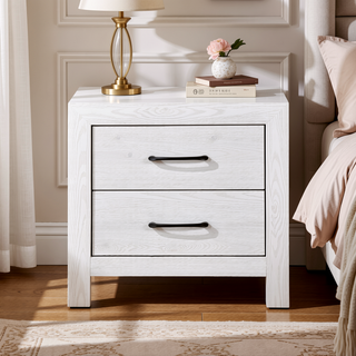 Sunvega Natural Finish Full Bed with Headboard Footboard and Rails