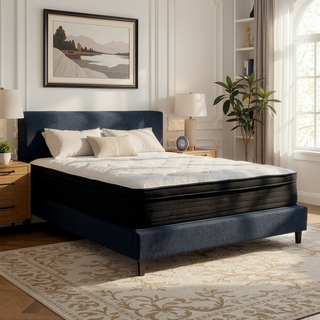 Sunvega Hybrid Plush Queen Mattress with Pocketed Coils and Cooling Fabric
