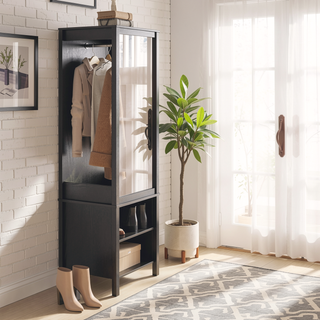 Sunvega Wimberly Wardrobe with Mirror for Chic Bedroom Storage and Organization