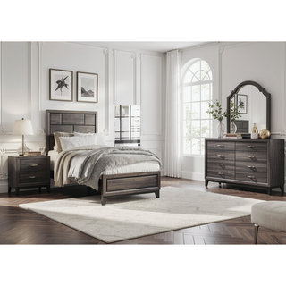 Sunvega Modern Contemporary White Finish Wooden Nightstand with 2 Dovetail Drawers