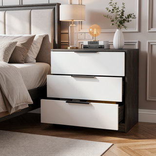 Sunvega Washington Three Drawer Dresser for Bedroom Storage with Easy Assembly