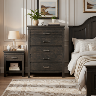 Sunvega White Finish Transitional Style Wooden Nightstand with 2 Dovetail Drawers