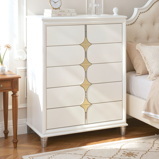 Sunvega Plush Seating Bedroom Bench with Acrylic Legs and Silver Tips