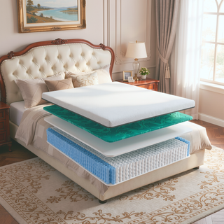 Sunvega Copper Cooling Firm Feel 12" Hybrid Waterfall Top Mattress Twin XL