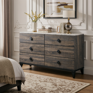 Sunvega Fabric Upholstered Button Tufted Panel Bed with Wooden Frame