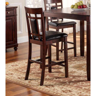 Sunvega Modern Contemporary 5pc Counter Height Dining Set with Eyelet Back Chairs