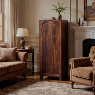 Sunvega Solid Mango Wood 3 Drawer Chest with Roasted Almond Finish
