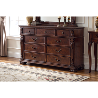 Sunvega Cherry Wood Night Stand with Two Smooth Ball Bearing Drawers