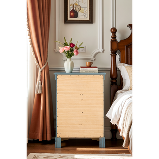 Sunvega Teal Storage Chest With Traditional Design For Classic Home Decor