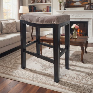 Sunvega Foldable Acacia Wood Wicker Counter Stools for Outdoor Bar