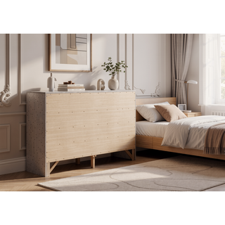 Sunvega Dark Brown Tufted Polyurethane Upholstered King Size Bed Frame