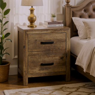 Sunvega Weathered Gray Finish 6 Drawer Dresser Faux Wood Veneer Bedroom Furniture