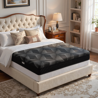 Sunvega Diamond Matrix Copper Cooling Hybrid Waterfall Top Mattress with Medium Feel