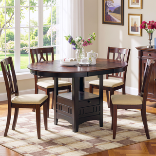 Sunvega Espresso Extension Counter Dining Table with Rich Brown Finish and Modern Aesthetic