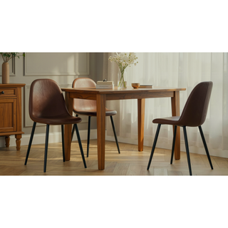 Sunvega Modern Velvet Upholstered Dining Chairs Set of 4 with Black Metal Legs