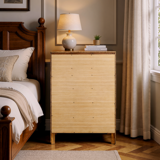Sunvega Chic White 6-Drawer Bedroom Chest with Jewelry Drawer and Felt Lining