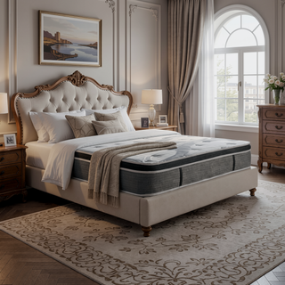 Sunvega King Size Plush Memory Foam Mattress with Euro Top Design for Added Comfort