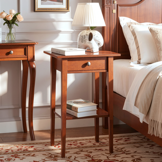 Sunvega Bright Pink Contemporary Nightstand with Durable Construction for Modern Decor