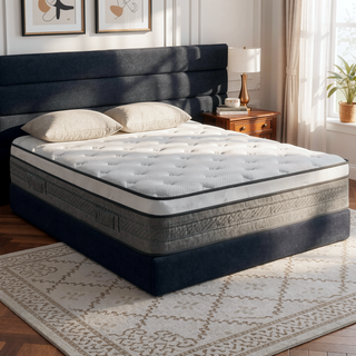 Sunvega 10 Inch Queen Size Breathable Cool Cover Memory Foam Hybrid Mattress