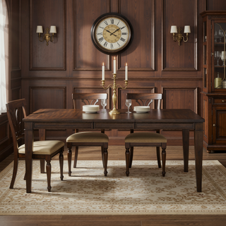 Sunvega Dark Brown Finish Wooden Dining Bench with Beige Fabric Upholstered Seat