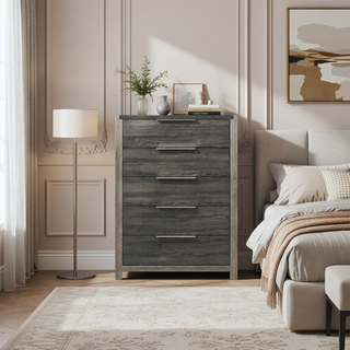 Sunvega Modern Transitional Beige Finish Nightstand with Three Wooden Drawers