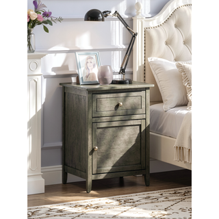 Sunvega Bright Yellow Fully Assembled Nightstand with Drawer for Small Spaces